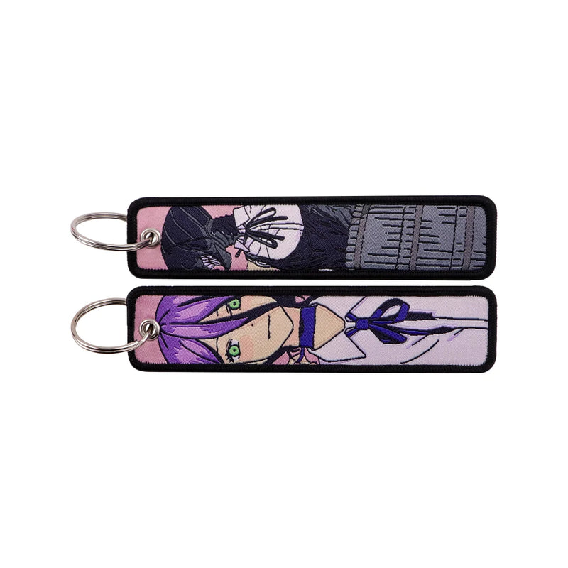 "Violet Silence" Embroidered Keychain