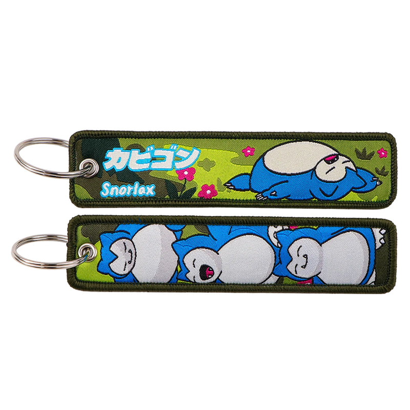 "Sleepy Giant" Embroidered Keychain