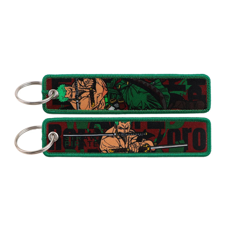 "Emerald Blade" Embroidered Keychain