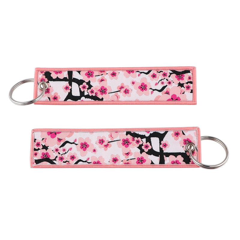 "Plum Blossom Branch" Embroidered Keychain