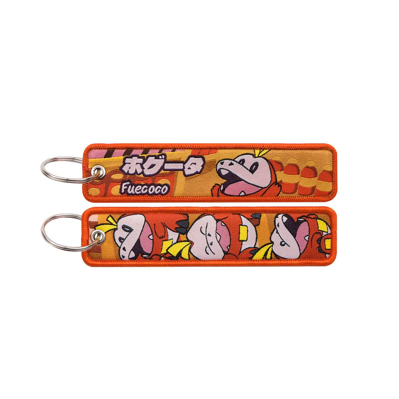 "Fire Croc" Embroidered Keychain