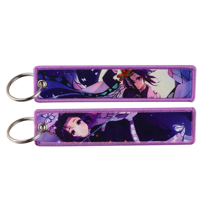 "Violet Poison" Embroidered Keychain