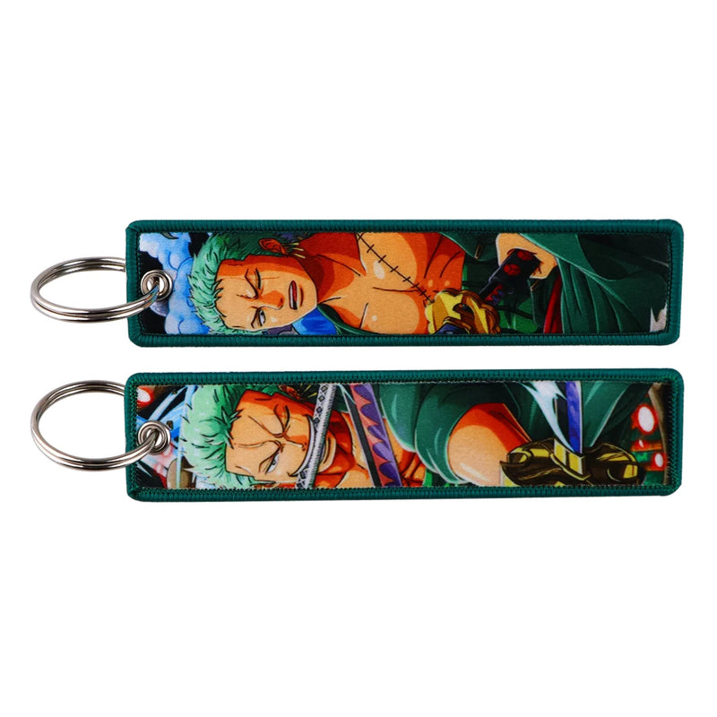"Emerald Scar" Embroidered Keychain