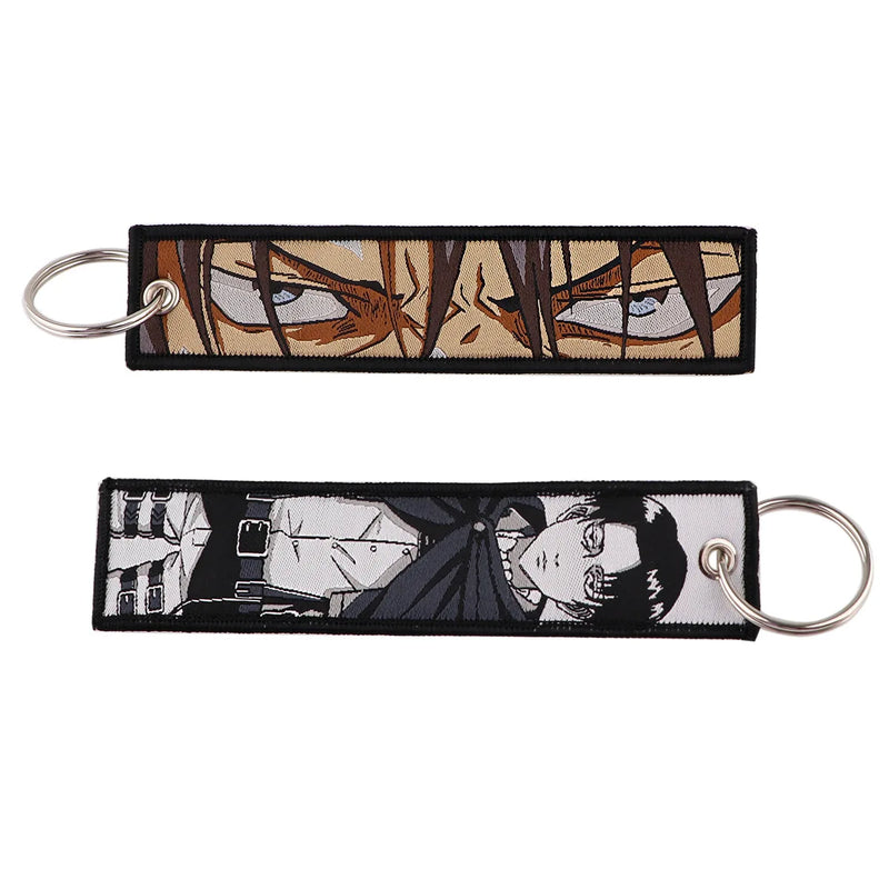 "Steel Gaze" Embroidered Keychain