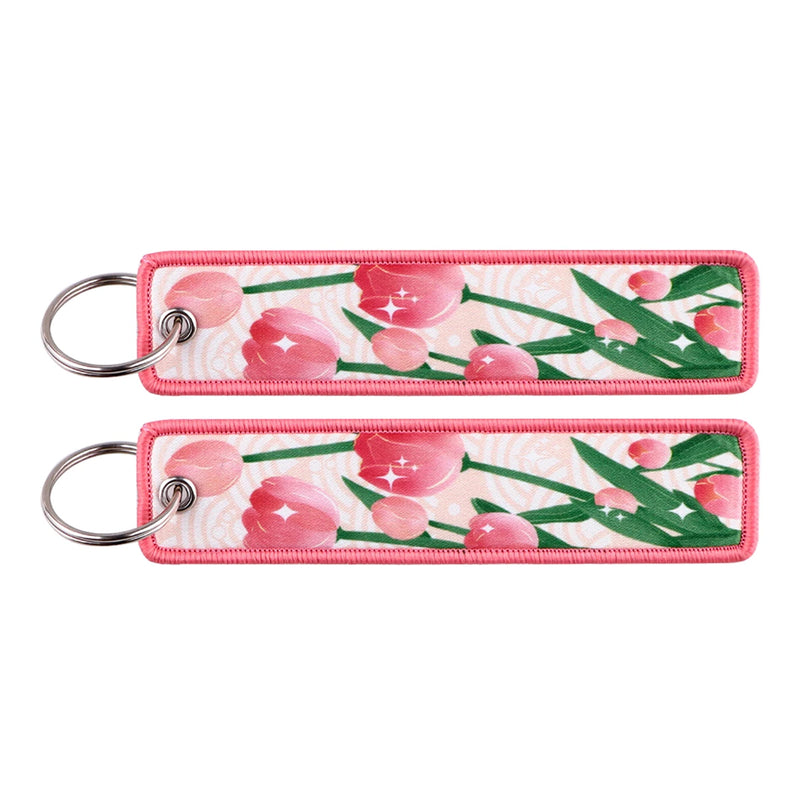 "Tulip Dream" Embroidered Keychain