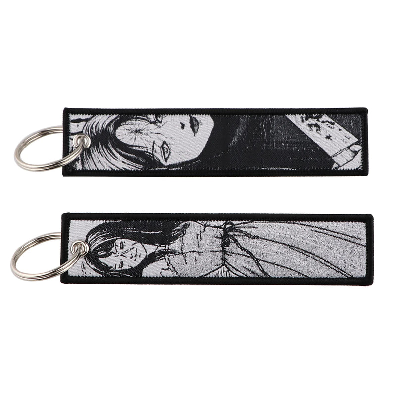"Silent Unease" Embroidered Keychain