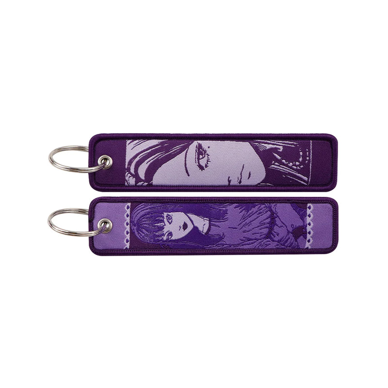 "Violet Obsession" Embroidered Keychain