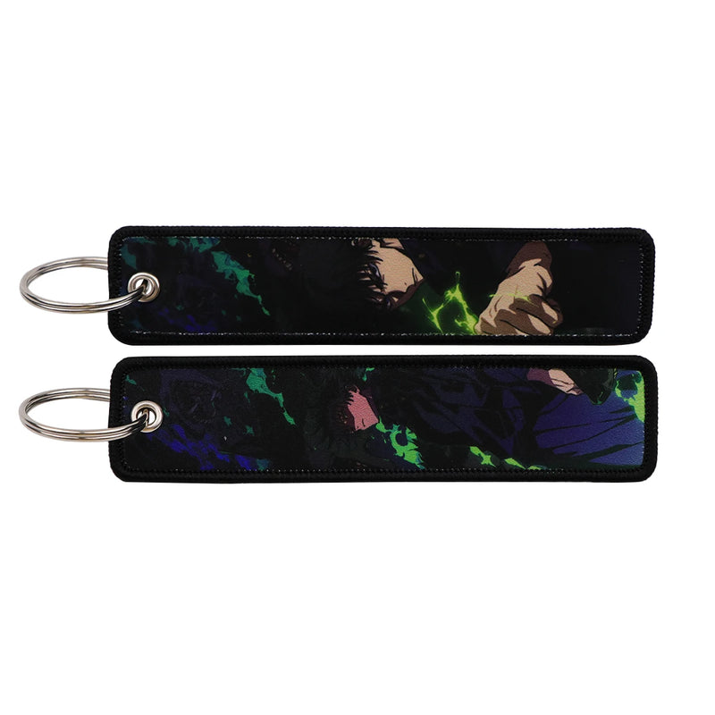 "Green Surge" Embroidered Keychain