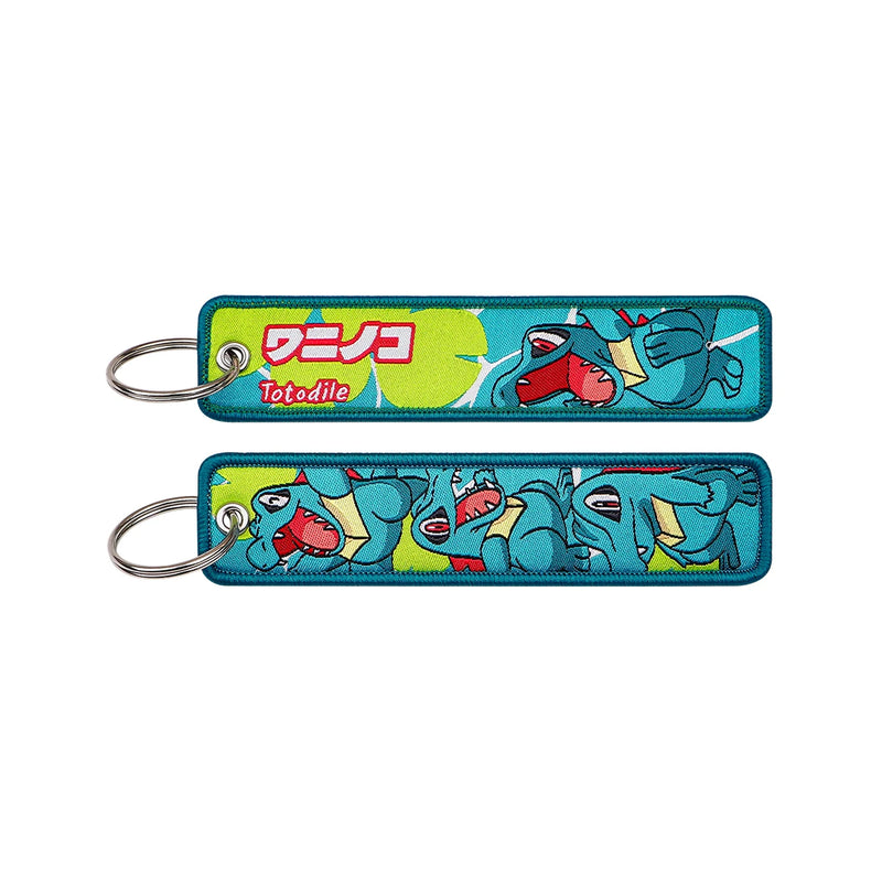 "River Croc" Embroidered Keychain