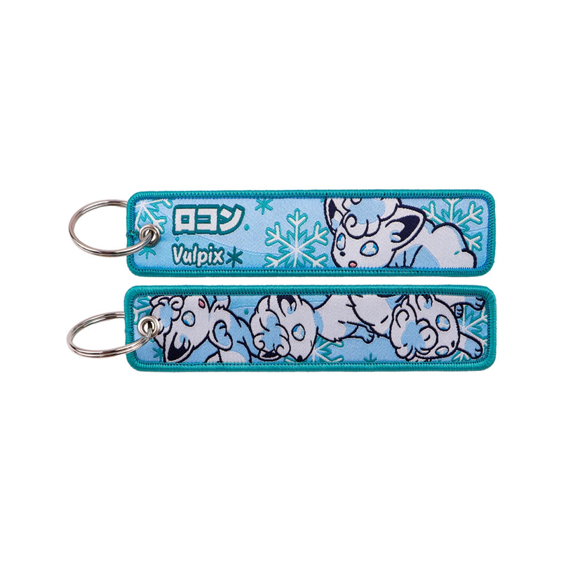 "Snow Fox" Embroidered Keychain