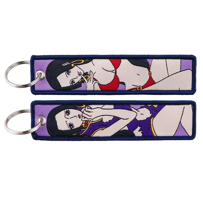"Violet Temptress" Embroidered Keychain