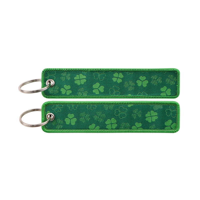 "Lucky Clover" Embroidered Keychain