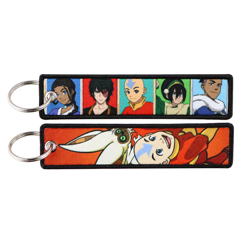 "Four Elements" Embroidered Keychain